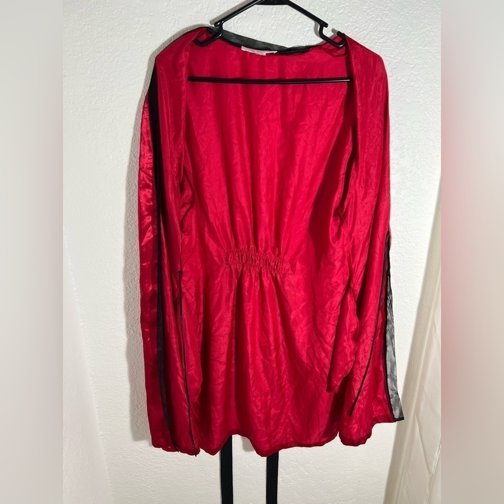 Oscar de la Renta Pink Label Red Robe - Picture 4 of 8